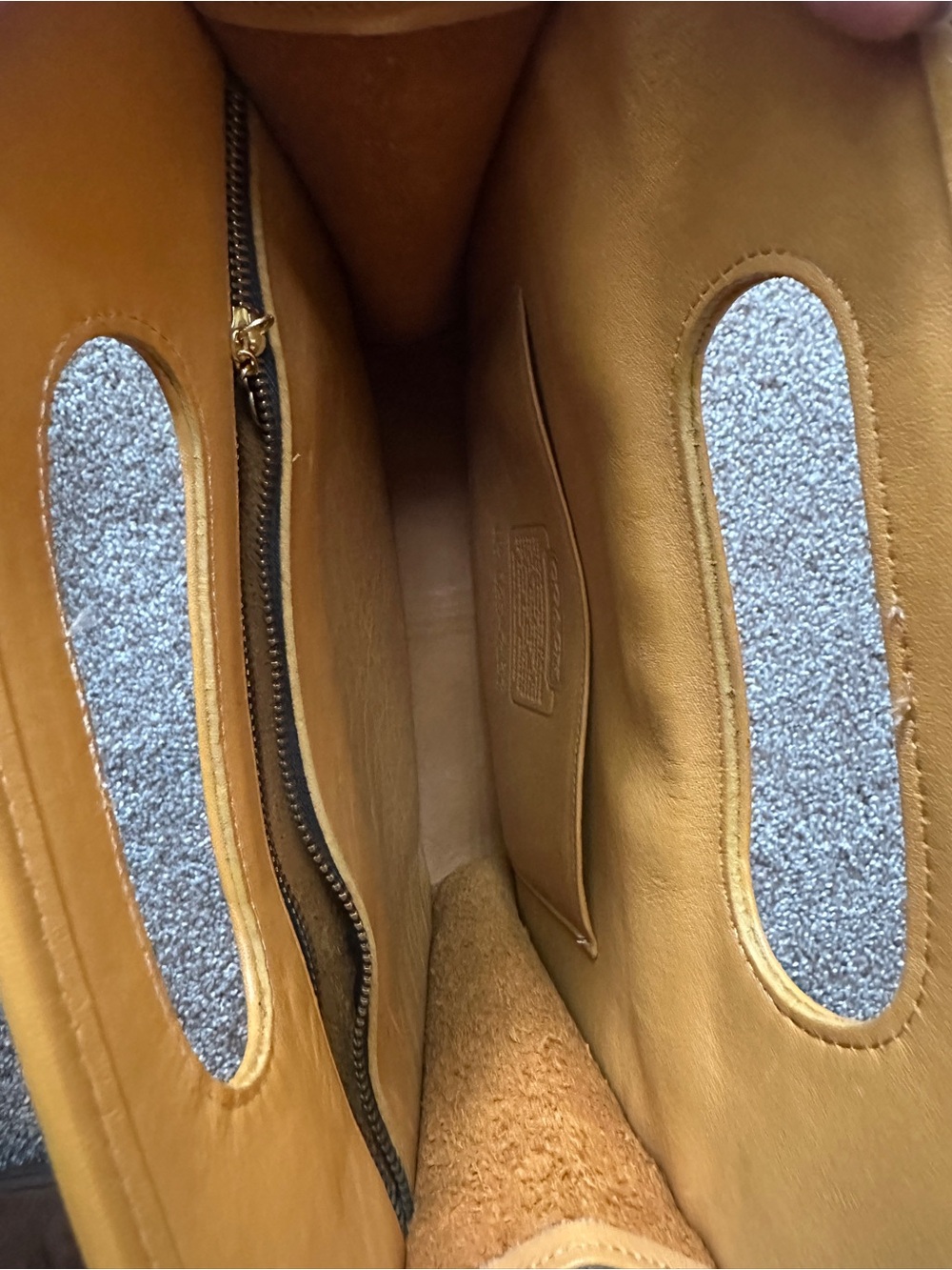 Vintage Coach 1991 50th Anniversary Stroll Tote Bonnie Cashin Mustard Yellow - Picture 6 of 11